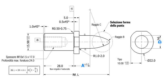 [NAAMS] Locating Pin APQ Small Head:Immagine relativa